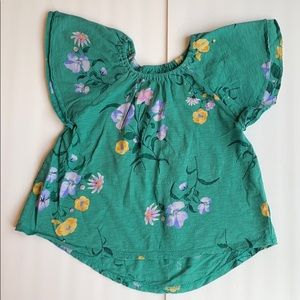 Old Navy Green short sleeve with flowers size 8
